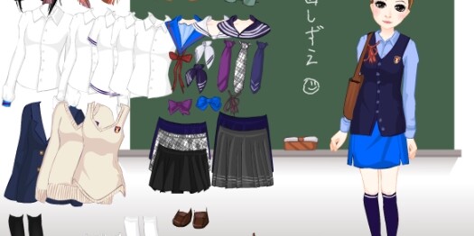 Игра Одевалка в школу для девочек Игра Одевалка в школу для девочек