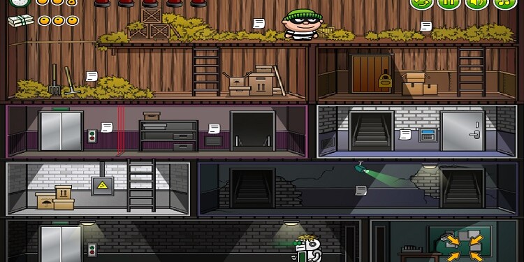 Увлекательная игра воришка Боб Увлекательная игра воришка Боб