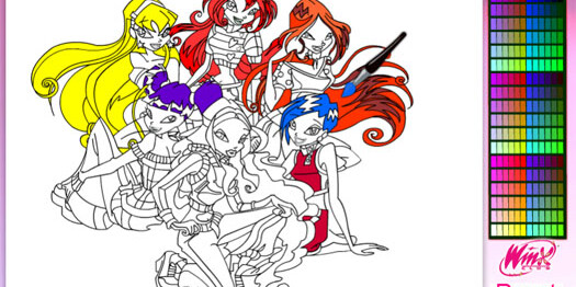 Игра Раскраска Винкс для девочек Игра Раскраска Винкс для девочек