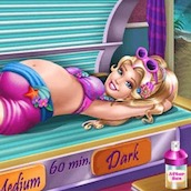 Игра Беременная Принцесса в солярии