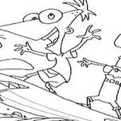 Игра Раскраска Финес и Ферб: часть 2