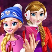 Игра Новогоднее селфи Принцесс