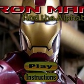 Игра Находить буквы с железным человеком