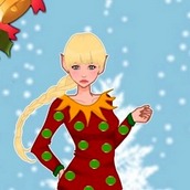 Игра Одевалка Рождественской эльфийки