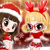 Игра Рождественская одевалка чиби