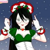 Игра Рождественская аниме одевалка