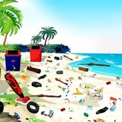 Игра Уборка на пляже