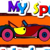 Игра Раскраска спортивного автомобиля