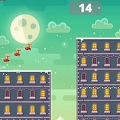 Игра Новогодние прыжки по крышам