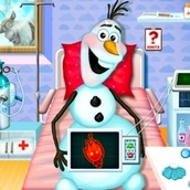 Игра Папины дочки лечат Олафа