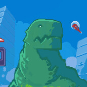 Игра Динозавр с лазером