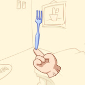 Игра Вилка на пальце