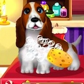 Игра Мыть животных на Рождество