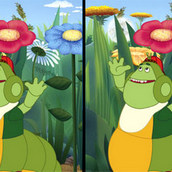 Игра Лунтик и гусеница играют в отгадайки