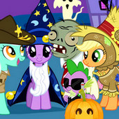 Игра Празднование Хеллоуина с друзьями пони