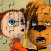 Игра Барбоскины: Пазл с Дружком и Малышом