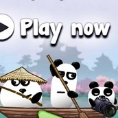 Игра 3 панды в Японии