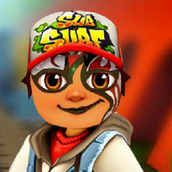 Игра Сабвей Сёрф: Рисунок на лице Джейка