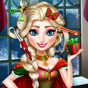 Игра Новогодняя причёска Эльзы