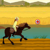 Игра Ветеринар скачет на лошади