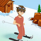 Игра Дэн Кузо из Бакуган катается на лыжах