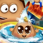 Игра Купание малыша Поу