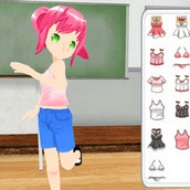 Игра 3D Одевалка милой школьницы