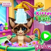 Игра Искупай котенка