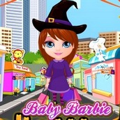 Игра Шопинг малышки Барби на Хеллоуин