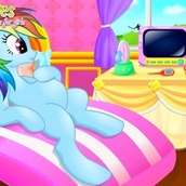 Игра Радуга дэш становится мамой