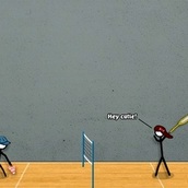 Игра Стикмены и бадминтон 3