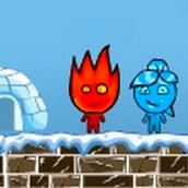 Игра Приключение Огня и Воды в заснеженных горах