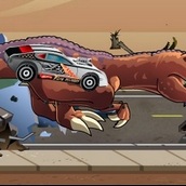 Игра Машина против динозавра Рекса