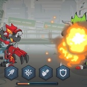 Игра Супер Бои Робота Динозавров