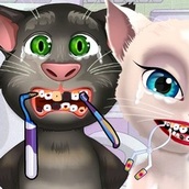 Игра Кот Том и Анжела: У Дантиста