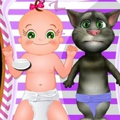 Игра Малышка Рози и Кот Том: Дневной уход