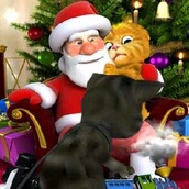 Игра Говорящий кот Том: Санта и Джинджер