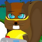 Игра Белка-герой и роботы