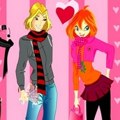 Игра Одевалка Винкс на двоих: Блум и Скай