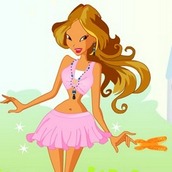 Игра Одевалка Флора