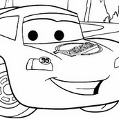 Игра Онлайн раскраска: Молния Маккуин