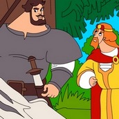 Игра Три богатыря: раскраска