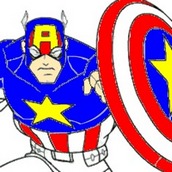 Игра Раскраска Капитан Америка