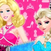 Игра Одевалка на двоих принцессы
