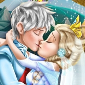 Игра Свадьба Эльзы: поцелуи