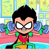 Игра Робин Занимается Спортом: Юные Титаны