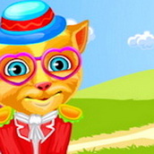 Игра Говорящий кот Рыжик: одевалка