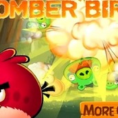 Игра Птички из Энгри Бердз ставят бомбы