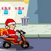 Игра Гонка на скутере с Сантой