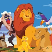 Игра Большой пазл Король лев